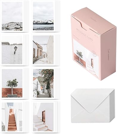 Amazon モノライク メッセージカードミニカード 去年の夏バージョン1 Message Card Last Summer Ver 1 40枚封筒枚セットミニサイズデザイン文具お祝いのカード感謝カード グリーティングカード 文房具 オフィス用品