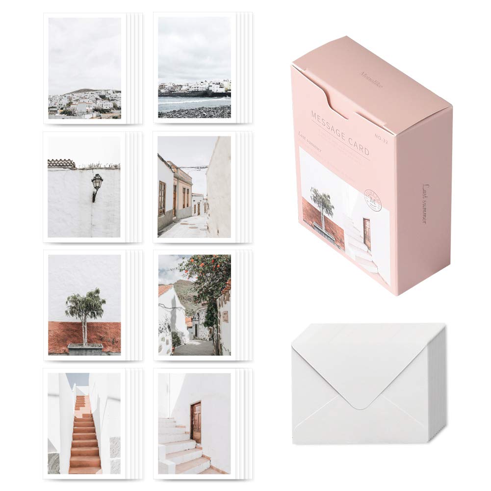 Monolike Message Lastsummer.ver 1 Card - Mix 40 Mini Postcards, 20 envelopes Package