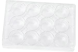 SCIENFOCUS LAB 12 Well Culture Plate - Culture Plate 12 Well - with Lid, Flat Bottom, Individual Pack (Pack of 10)