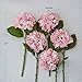 Butterfly Craze Pink Artificial Hydrangeas - Faux Silk Flowers for Wedding Bouquets, Fake Flower Arrangements, Home and Office Decorations - 3 Stems per Bundle