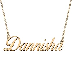 HUAN XUN Customized Custom Simple Any Name Necklace