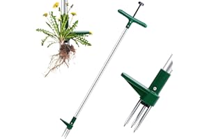 Weed Puller, Ohuhu Stand Up Weeder with 3 Stainless Steel Claws & 39�� Long Aluminum Alloy Pole, Manual Weed Remover Tool with