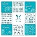CICI&SISI Christmas Nail Art Stamping Plates Kit Stamp Plate Manicure DIY Template 4 Pieces-Let It Snow