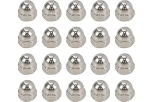 Dahszhi 20 Pcs 10#-32 Acorn Hex Cap Nuts,Acorn Nuts 304 Stainless Steel Hex Nut