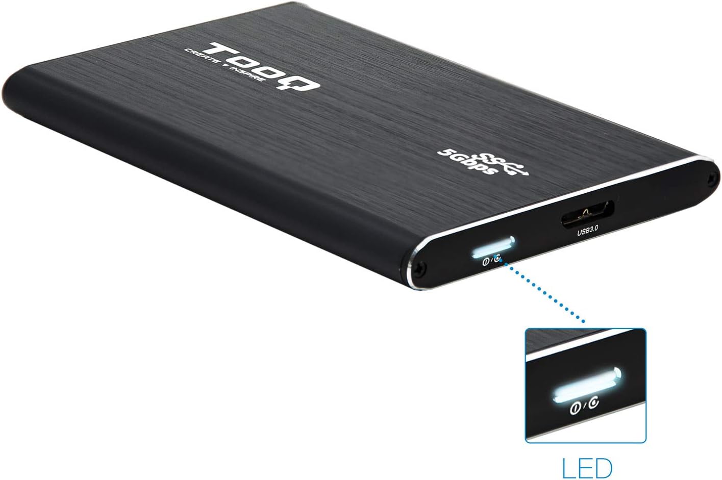 TooQ TQE 2529B External Enclosure for Hard Drives - 2.5 Inches, Color: Black - Image 3