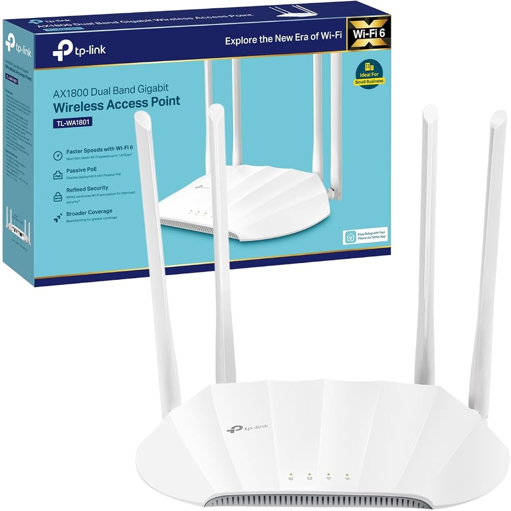 TP-Link TL-WA1801 AX1800 Dual Band Access Point Passive PoE