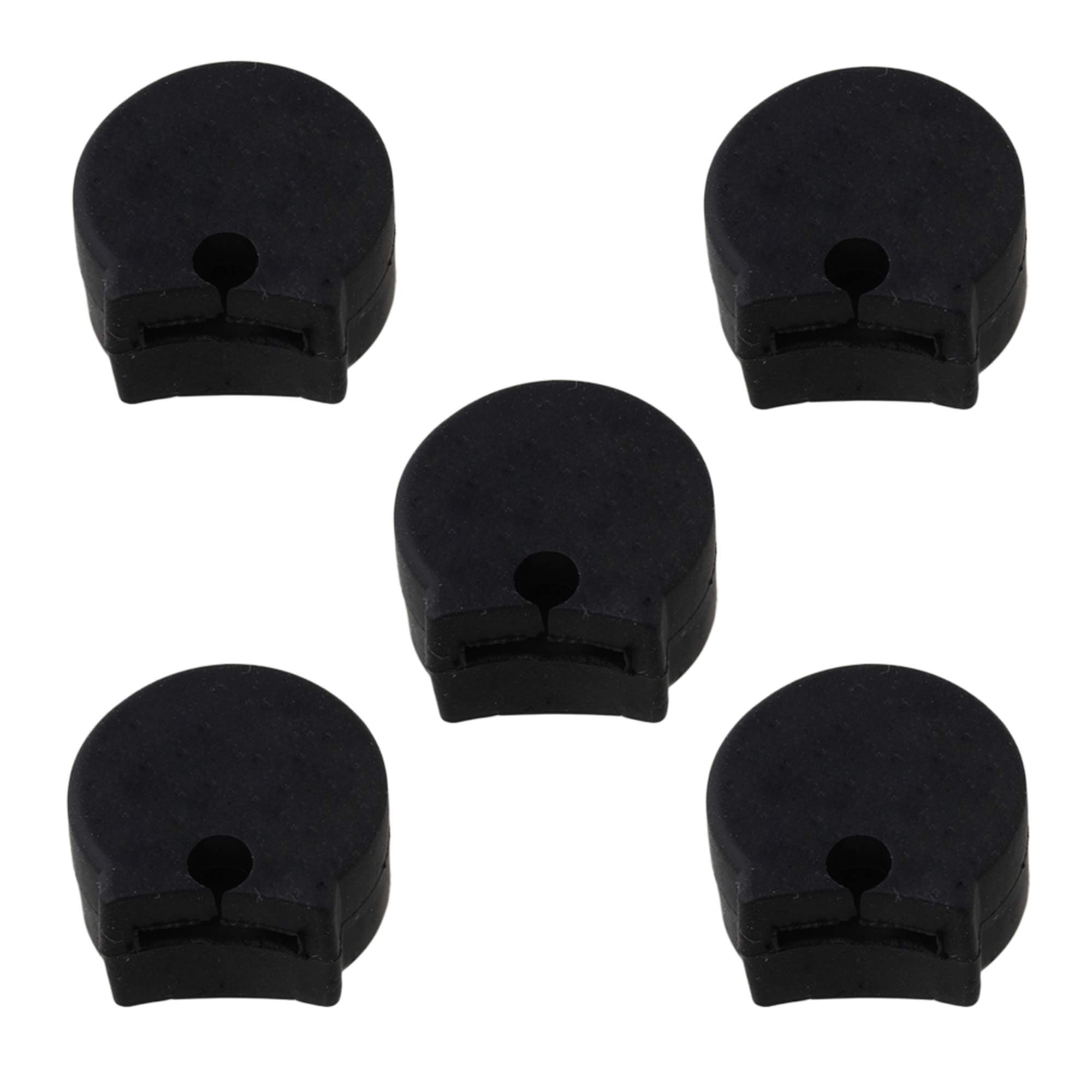 Yibuy Black Soft Rubber Clarinet Thumb Rest Cushion Saver Pack of 5
