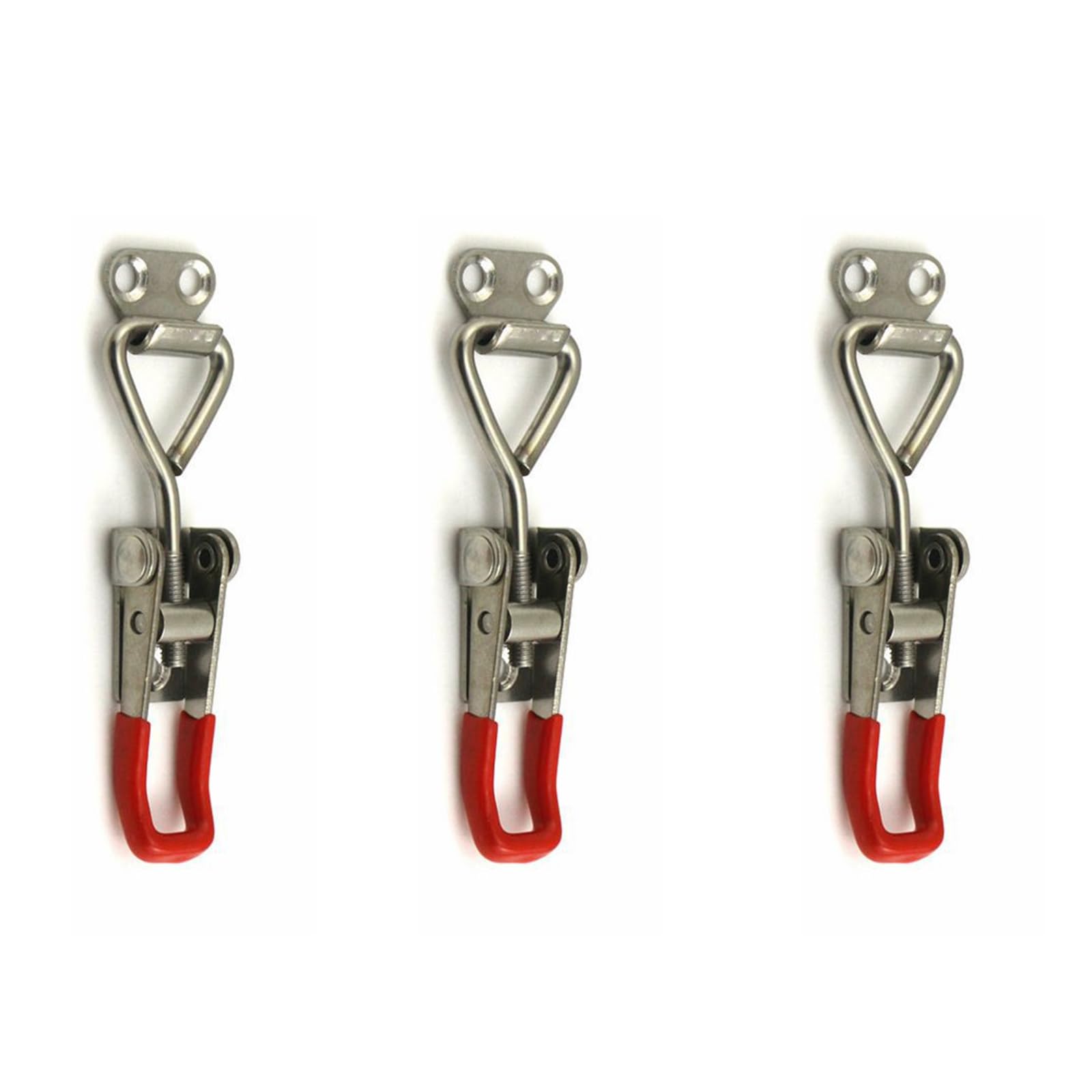 3PCS Adjustable Toggle Clamp,Toggle Latch Unlockable,Quick Release Pull Latch Tools,Stainless Steel Toggle Clamp for Door Cabinet Box Case,102MM