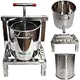 DIY Large Fruit Honey Presser Beeswax Extractor Beekeeping Machine and Cider, Wine, Grape, Apple Press extractor for Wine and Juice Making with 20L Keg and 10L Stainless Steel Strainer