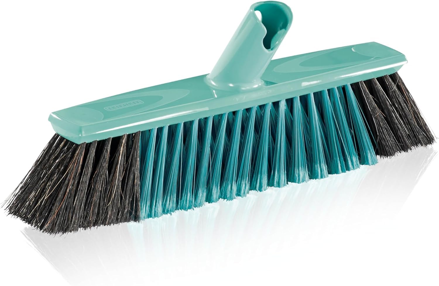 Leifheit All-Round brush Clean Xtra 40 cm, Innovative X Cross-Over-Bristles Brush, Connects to Leifheit Click System Handles, Broom Head Only