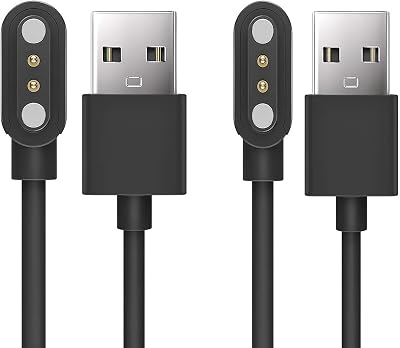 Giaogor Magnetic USB Charger for Donerton P22/Popglory Smartwatch Cable 2 Pack