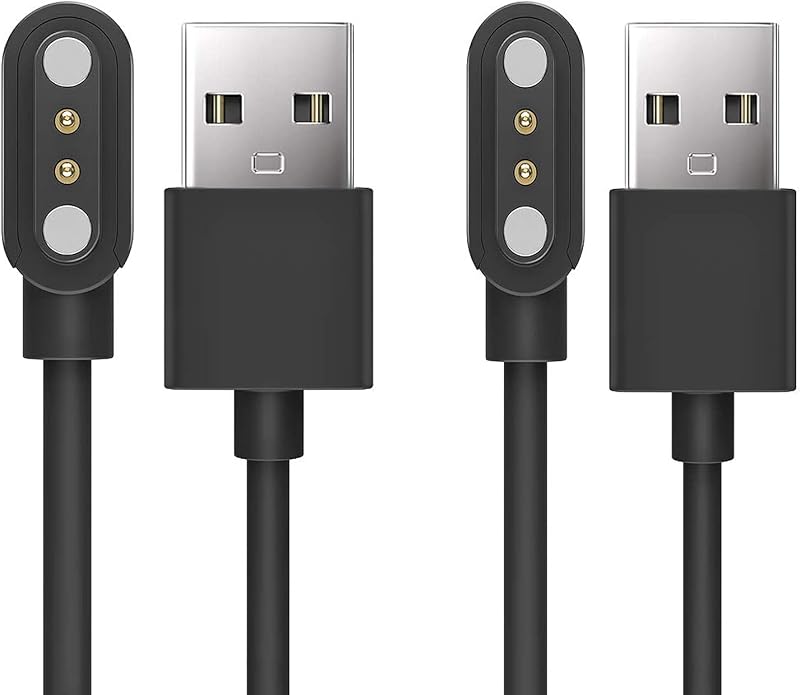 Giaogor Magnetic USB Charger for Donerton P22/Popglory Smartwatch Cable 2 Pack