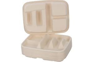 VICASKY 25pcs Disposable Taco Holder Tray with Dividers, Paper Taco Shell Stand for Hard and Soft