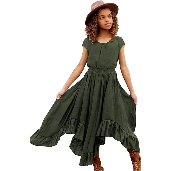 Crazyme Girls Plaid Patchwork Bow Dress - Square Neck Rib Knit Dress For Fall & Winter (Sizes 3T-8Y)