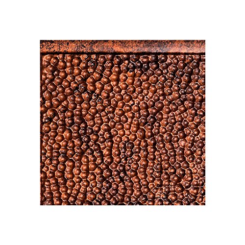 FASÄDE Hammered Decorative Vinyl Backsplash Panel in Moonstone Copper (6X6 Inch Sample)