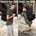 ArcEnCiel Camping Bags Waterproof Molle System Backpack Military 3P Tad Tactical Backpack Assault Travel Bag Cordura -Rain Cover Included (Black)