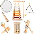 Aerofrog Musical Instruments Set ,Drum & Percussion Instruments for Kids,Wooden Montessori Toys ,Percussion Music Modern Xylophone Music Toys, for Baby Toddlers ,Boys Girls
