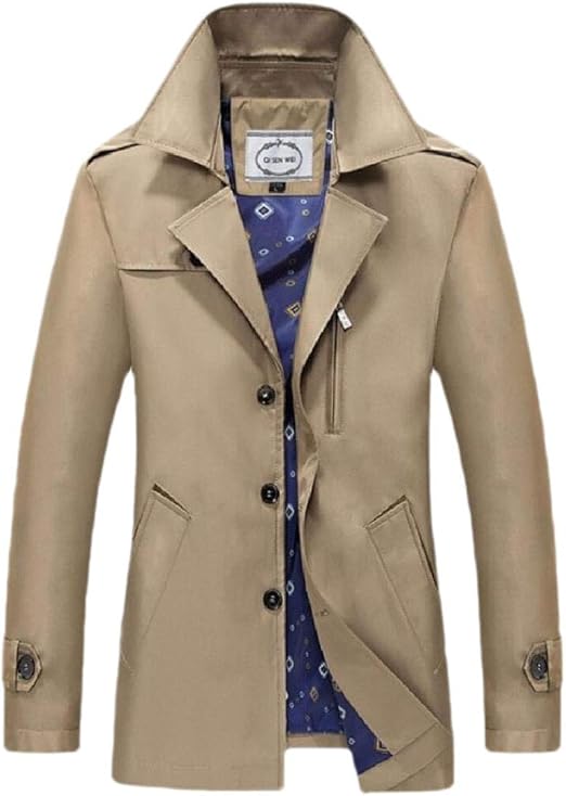 Amazon Keaac メンズトレンチコート シングルブレストジャケット ミリタリー ウィンドブレーカー トレンチ アウトドア ジャケット コート ジャケット 通販