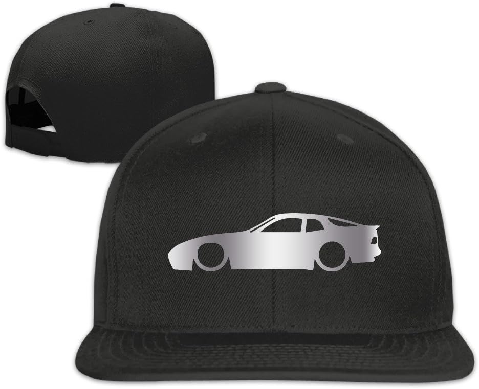 Porsche 944 Outline Platinum Style Baseball Cap Black
