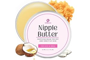 PREGNAPAWS Nipple Soothing Balm for Nursing Dogs & Cats – Lick-Safe, Lanolin-Free, All-Natural Nipple Butter – Soothes Chapped & Cracked Skin – Coconut Oil, Shea Butter, Vitamin E, 2.11 oz
