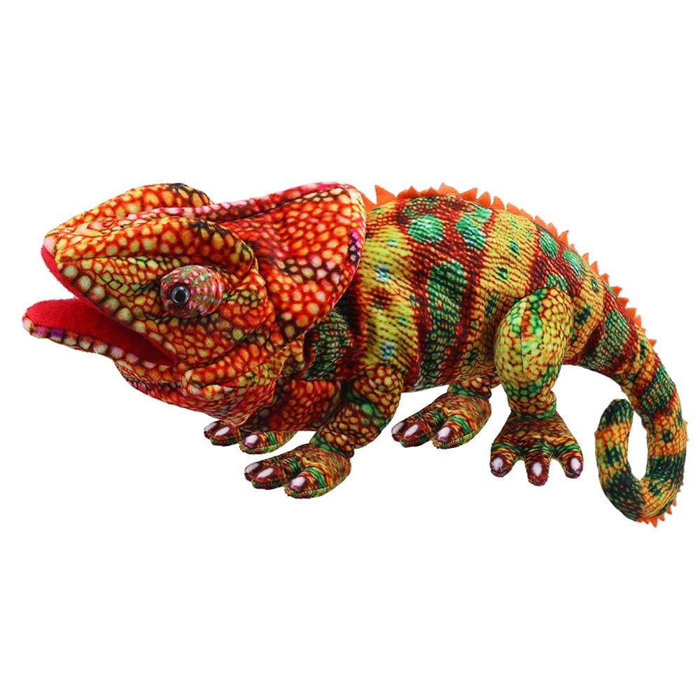 The puppet Company - Large Creatures - Chameleon Hand Puppet (Orange), 45 centimeters