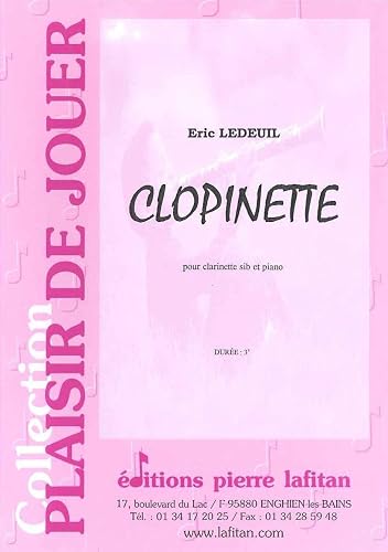 Download Partition classique LAFITAN LEDEUIL E. - CLOPINETTE - CLARINETTE ET PIANO Clarinette PDF