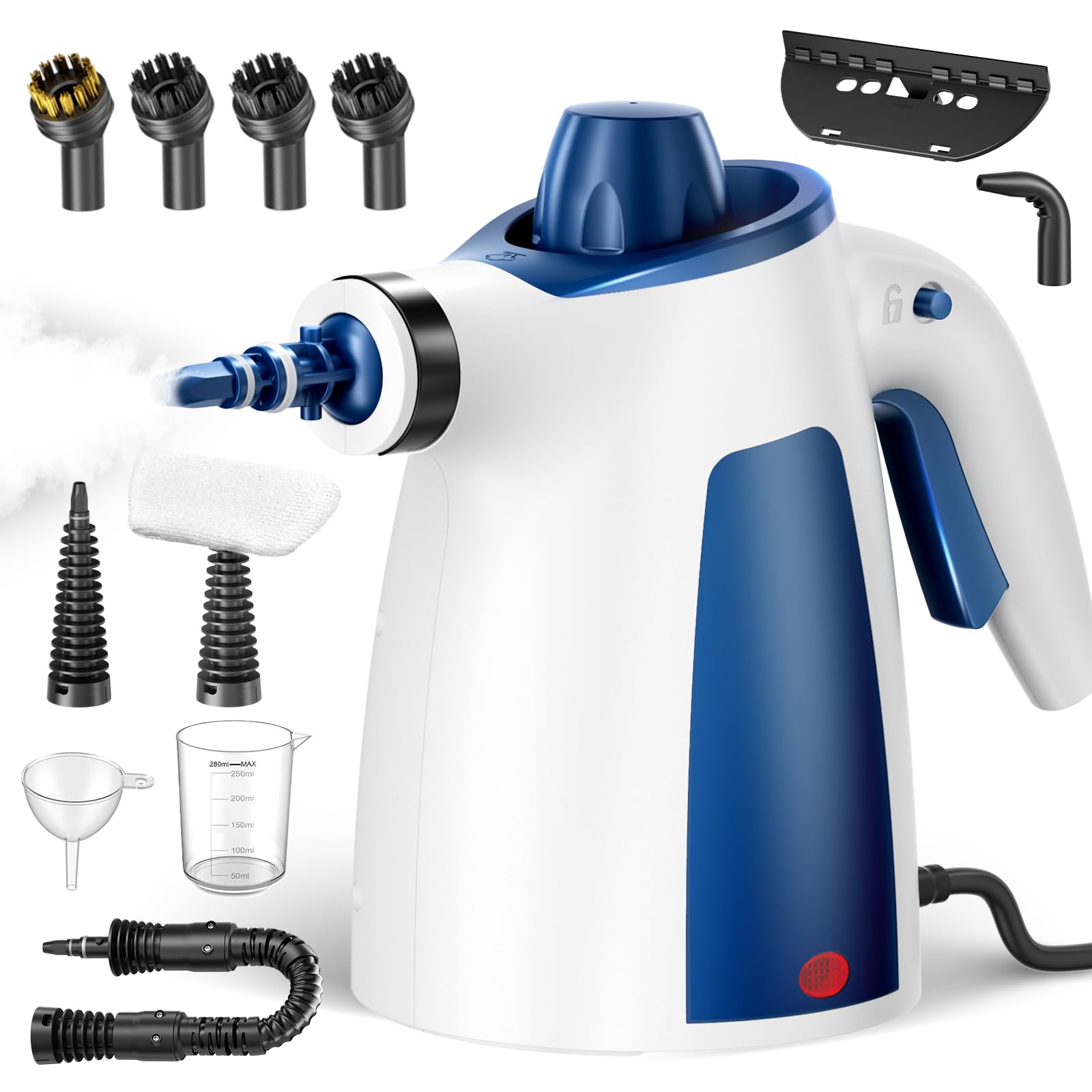 Photo 1 of ***MISSING PARTS***
Steam Cleaner, Pressurized Handheld Multi-Surface Natural Steam Cleaner with 12 PCS Accessories & Safety Lock, 350ML Large Capacity, Steamer for Car, Home, Upholstery, Kitchen, Window, Grime, Grease