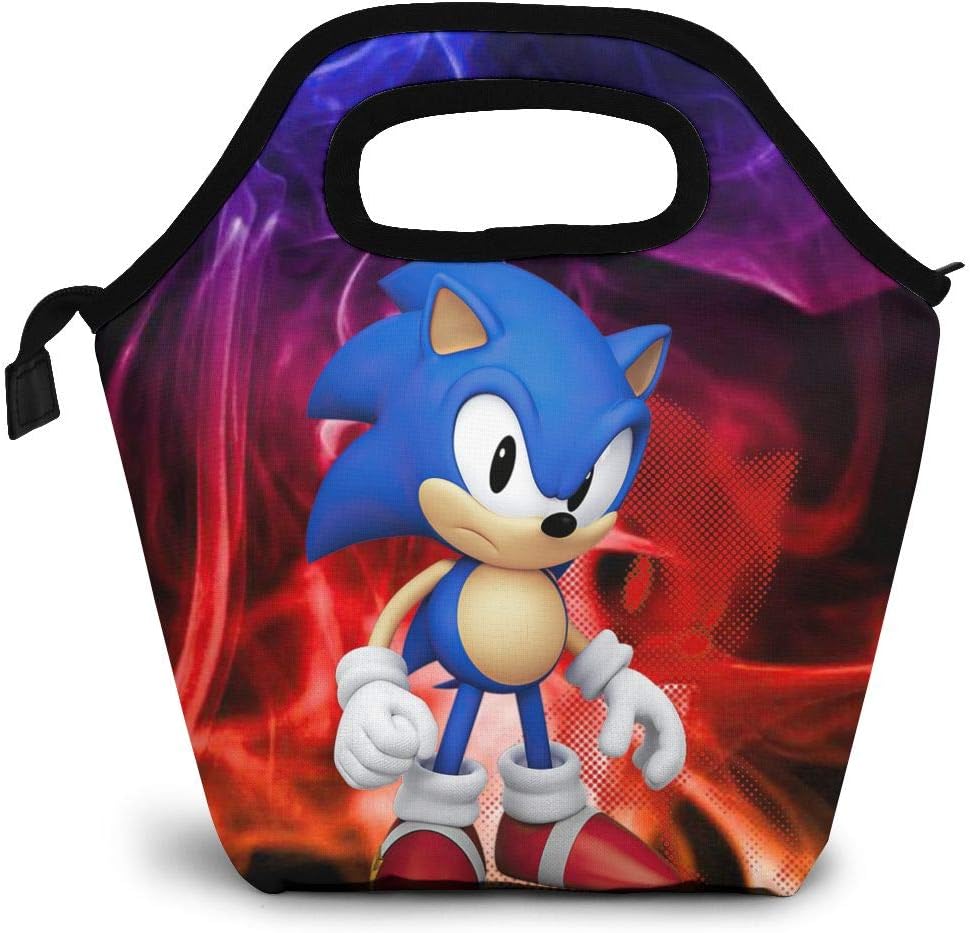 Sonic The Hedgehog Thermal Lunch Bag Reusable Ice Bag Leakproof Insulated Lunch Box
