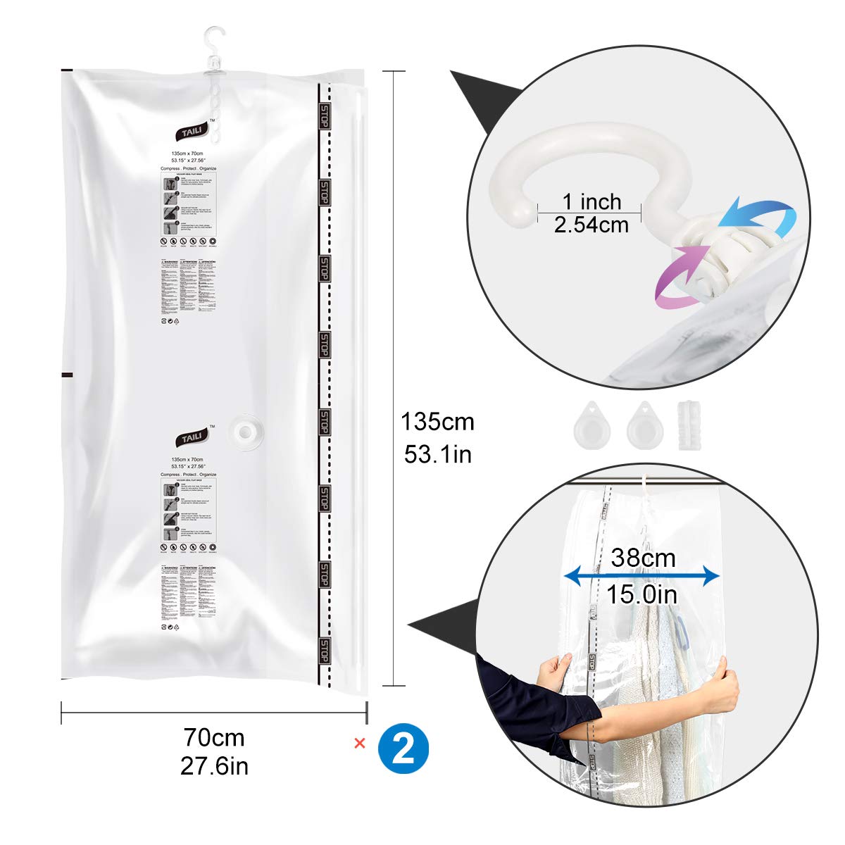 BUSTE SOTTOVUOTO SINGOLE SALVASPAZIO PER IL SOTTOVUOTO 98 X - Foto 5