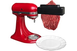 ABTER 【PLUS】Meat Tenderizer for All KitchenAid and Cuisinart Household Stand Mixers- Mixers Accesssories Attachment with Stainless Steel Gears, Black【Improved Extended New Version】