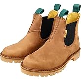Jim Green Mens Stockman Slip On Boots Water Resistant Full Grain Leather Work or Dress Boot