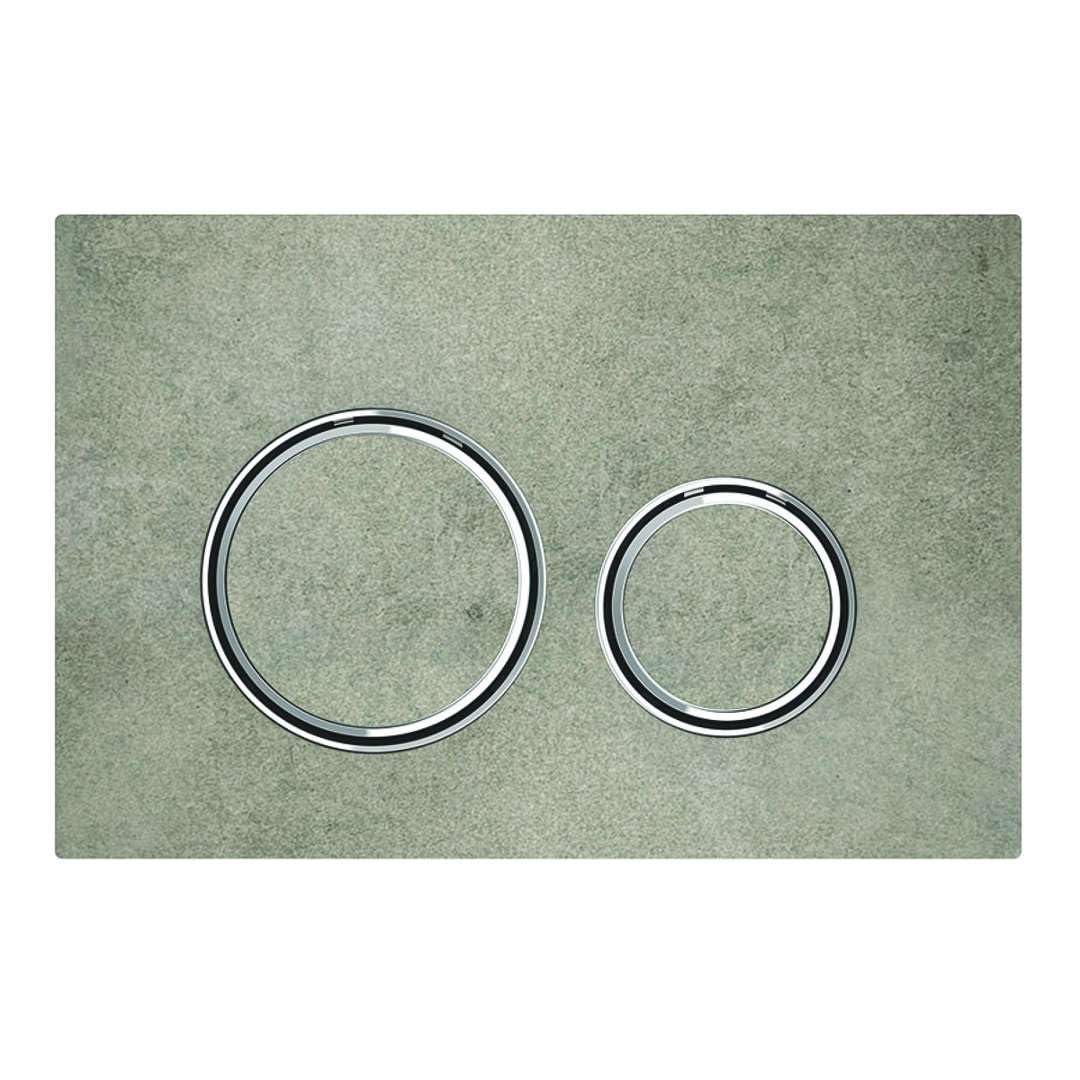 Geberit Sigma21 115.884.JV.1 2 Quantity Rinse Flush Plate Metallic Chrome Concrete 115884JV1