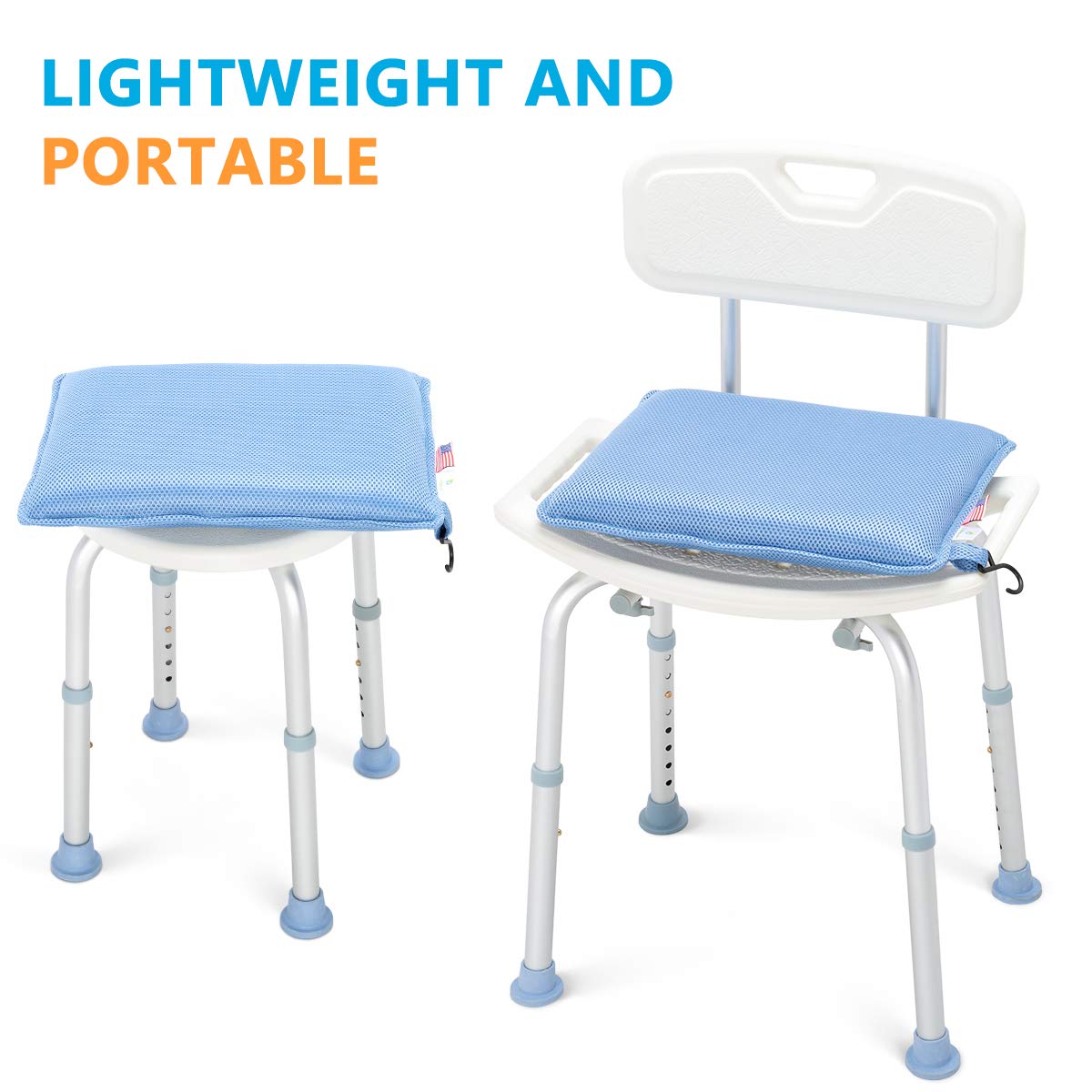 OasisSpace Cushion for Shower Chair, Seat Cushion for Shower Bench, Transfer Benches, Shower Chairs and Kneeling Pads,Bath Seat Cushion for Elderly, Senior, Handicap & Disabled