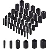 Aleric Rubber End Caps - 60pcs Flexible Screw Thread Protector Covers Rubber Bolt Covers Caps for Metal Tube Rod in 6 Sizes 2