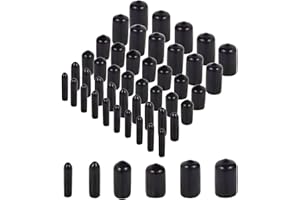 Aleric Rubber End Caps - 60pcs Flexible Screw Thread Protector Covers Rubber Bolt Covers Caps for Metal Tube Rod in 6 Sizes 2mm,3mm,6.5mm,8mm,10mm,12mm