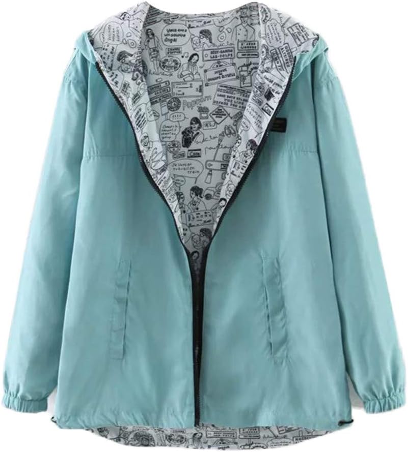 LEKODE Women T-Shirts Fashion Printed Long Sleeve Coat