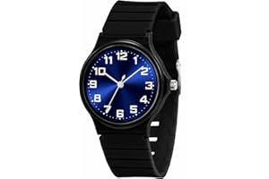 TENOCK Kids Analog Watch, 30M Waterproof, Thin Dial kids Watch, Easy to Read Children's Watch, Simple Sports Watch for Boys, Girls and Teenagers, for Ages 5-15 Present Easter Children's Day Christmas Day