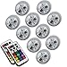 Honfeng Flameless LED Tea Lights, Muti-color Bulb with Remote Control, Battery Operated Electric Votive Tealight Candle for Christmas Xmas Holloween Party Wedding Decoration RGB - Set of 10