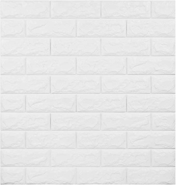 Amazon ケイ ララ 壁紙 レンガ シール 壁紙シール12枚セット ホワイト Qb 001 70cm 77cm レンガシール Diy アクセントクロス ウォールステッカー おしゃれ 壁シール シート 壁用 アンティークレンガ 白 ウォールステッカー オンライン通販