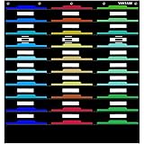 Organization Center Pocket Chart, Wall File Organizer Folder with 30 File Pockets, 30 Dry-Erase Cards Plus 8 Hangers Hooks, Perfect for Office, Home, School, Studio, etc. 47 X 42 inch