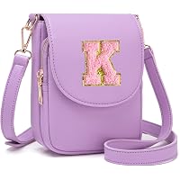 Freesya Personalized Initial Crossbody Purse - Lightweight Faux Leather, Waterproof, Adjustable Strap, Gift For Her