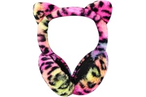 ORITYLE Cute Animal Earmuffs Girls Women Winter Warm Ear Covers Foldable Fur Headband Earwarmer with Sequins Cat Ears