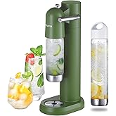 OSCEVIA - Sparkling Water Maker | Soda Beverage Machine | Soda Streaming Seltzer & Carbonator | 1L+0.5L BPA Free Bottles | Compatible Srew-in 60L CO2 (NOT Included) | Green