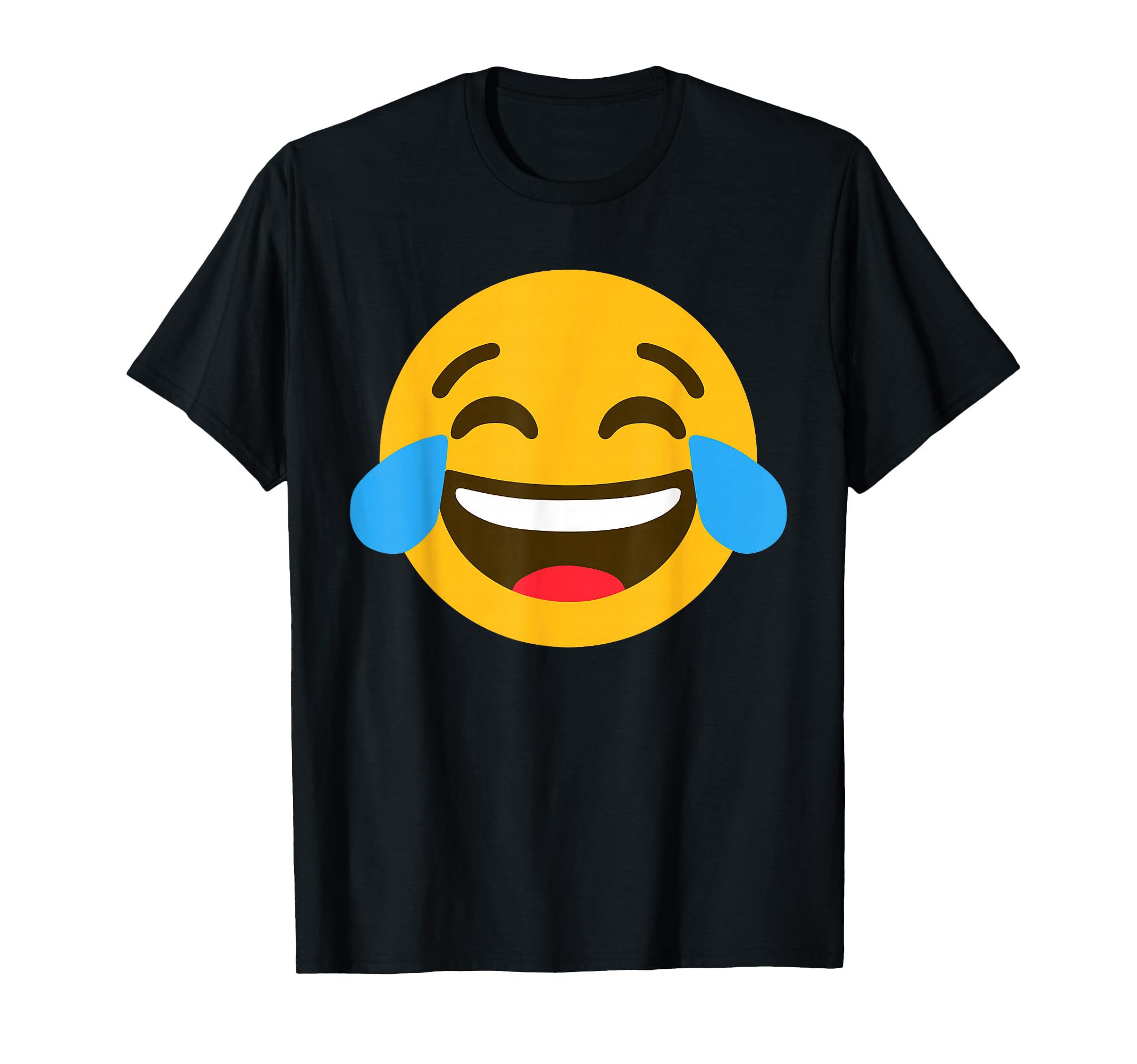 Photo 1 of Funny Emoticon Laughing Tears Face with Tears Humor Meme T-Shirt