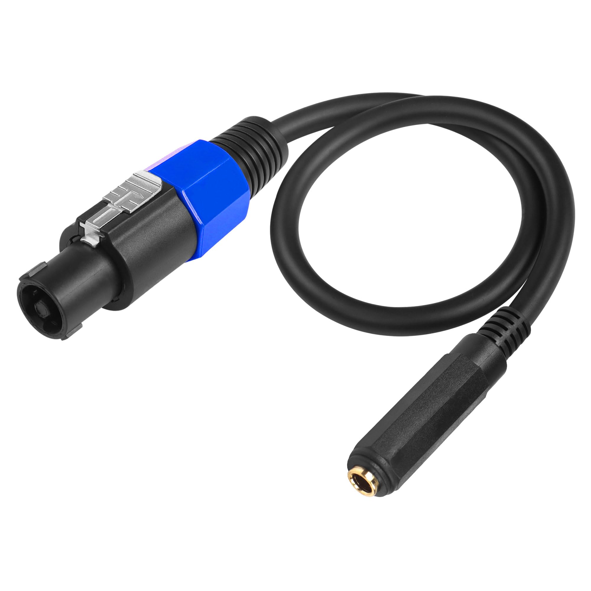 CERRXIAN 1.64FT Speakon to 1/4 TS Female Mono Jack Speaker Cables,6.35mm (1/4") TS Jack to Speakon Male Speaker Audio Adapter for DJ/PA Speaker Cord