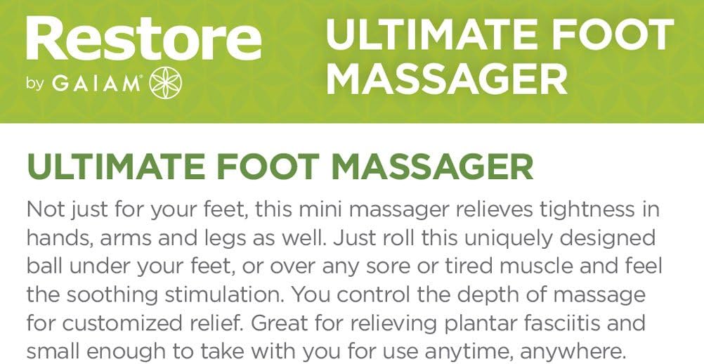 Gaiam Restore Ultimate Foot Massage Roller, Blue, Model:05-61356: Sports & Outdoors