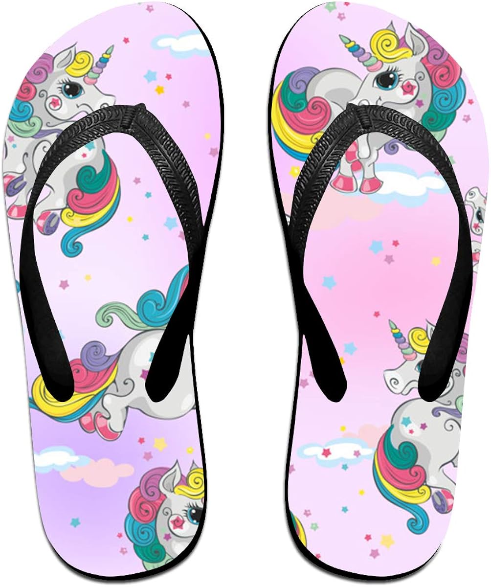 Amazon.com: Magic Unicorns Mens Womens Sandals Flip Flops Thong Sandals Black: Clothing