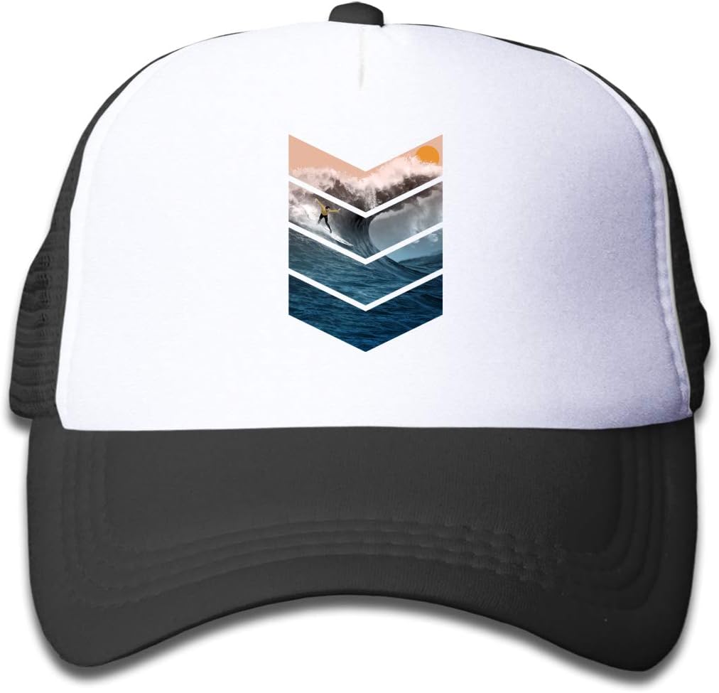 Waldeal Boys Girls Sunrise Surfer Kids Trucker Hats Toddler Baseball Mesh Cap