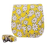 Sunmns Lovely Flower Denim Fabric Camera Case Bag with Shoulder Strap for Fujifilm Instax Mini 8/9 Instant Camera, Yellow