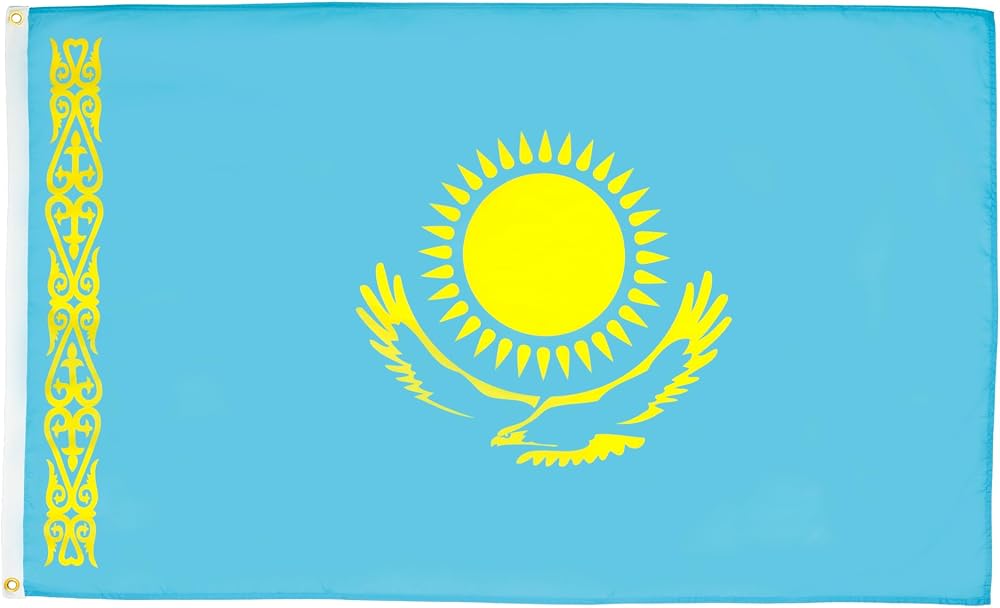 AZ FLAG Kazakhstan Flag 2x3 ft 100D Polyester with 2 Brass Grommets